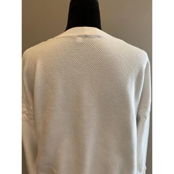 Cyrus Womens Sweater Size XL Cream Cable Knit Crew Neck Dolman Sleeves Stylish - Picture 6 of 12